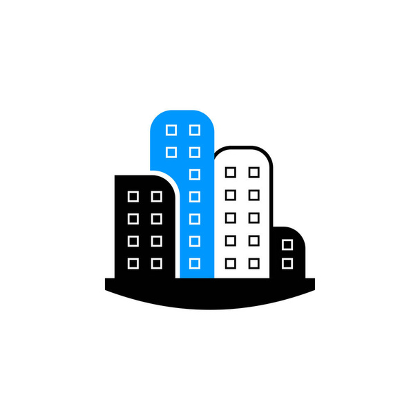 Modern business finance building vector icon - Vector, Image