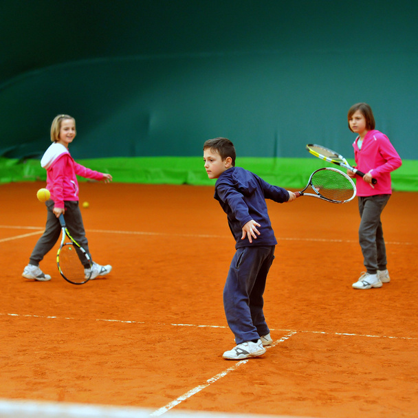 tennis school indoor - Photo, Image