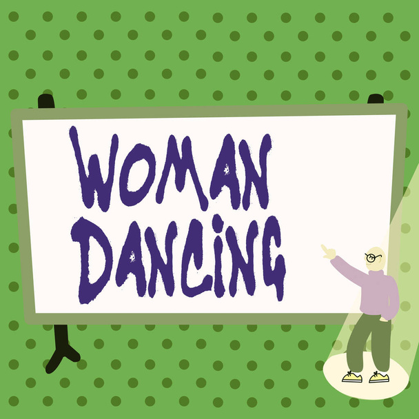Tekst pisma Woanalysis Dancing. Internet Concept przekonany, że tańczy wdzięcznie i profesjonalnie Kolorowy projekt Wyświetlanie wiadomości, Streszczenie Dyskusja Ważne wiadomości - Zdjęcie, obraz