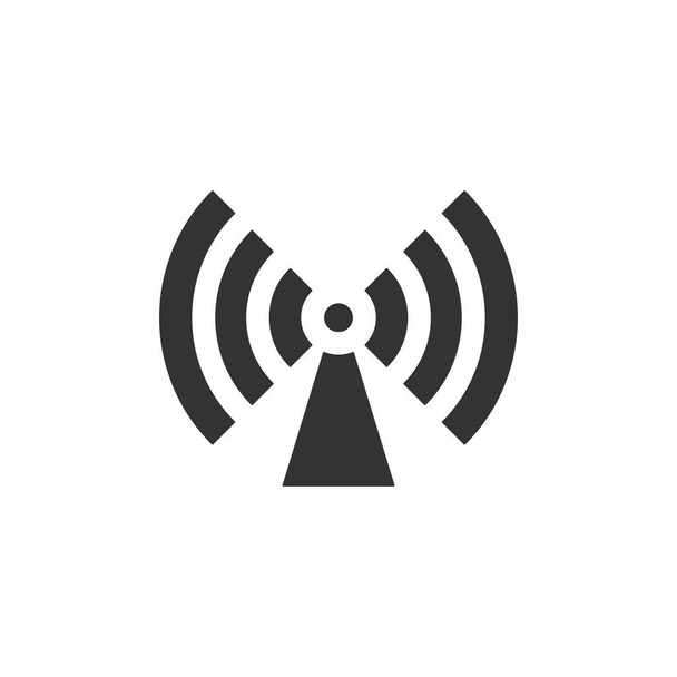 Radio wave icon isolated on white background. Wireless symbol modern, simple, vector, icon for website design, mobile app, ui. Vector Illustration - Vektori, kuva
