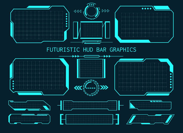 Futuristic hud bar graphics - Vektor, kép