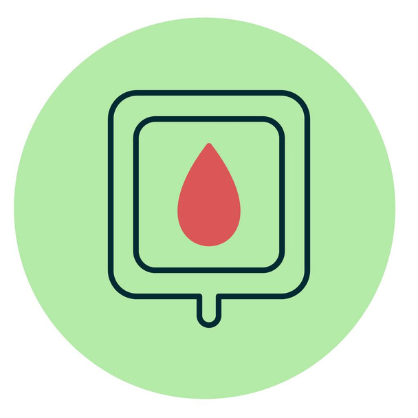 Sac de sang rempli vectoriel Icône Design - Vecteur, image