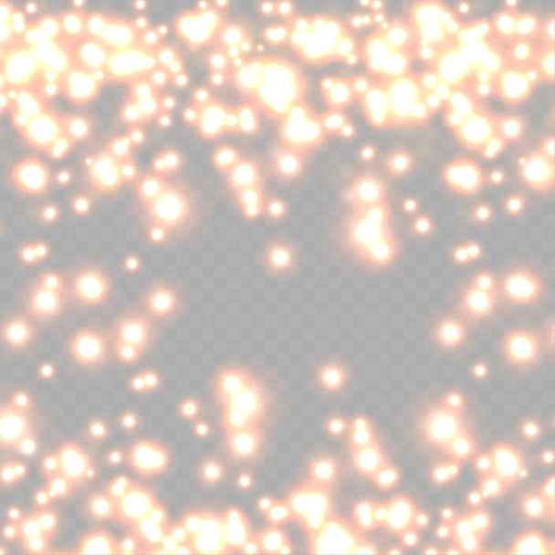 Dust sparks, red stars special light effect. - Vector, Image