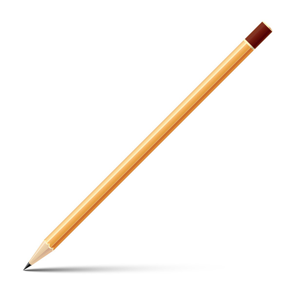 Wooden sharp pencil - Vettoriali, immagini