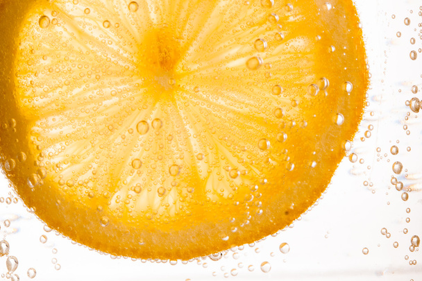 close-up of lemon slice - Foto, Imagen
