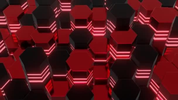 абстрактні петлеві фонові хвилі кубиків на площині і неонові вогні
 - Кадри, відео