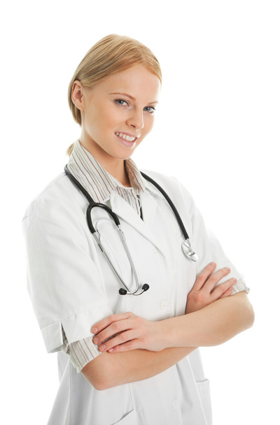 Smiling medical doctor woman with stethoscope - Valokuva, kuva