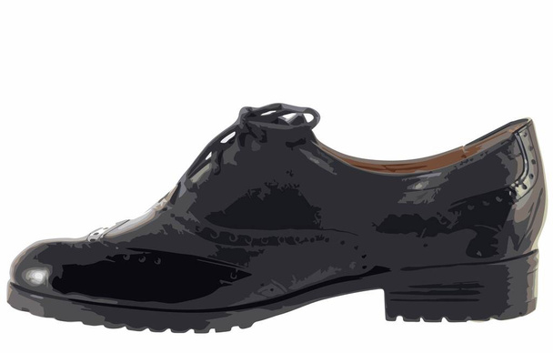 ブラック特許革の靴 - ベクター画像