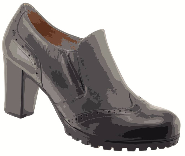Chaussures en cuir verni noir - Vecteur, image