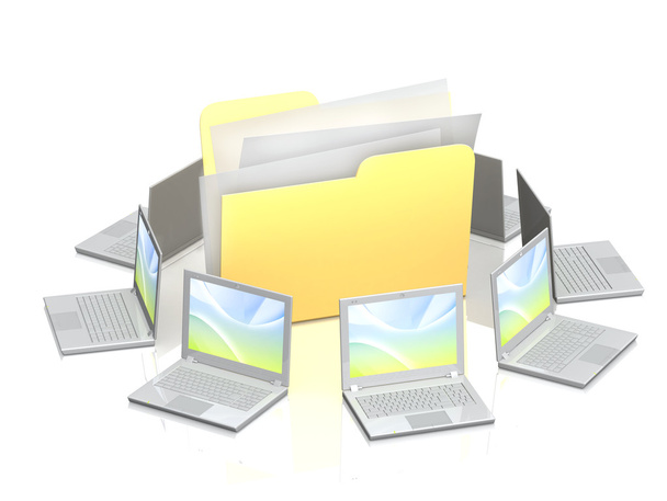 Laptops and folder - Photo, image