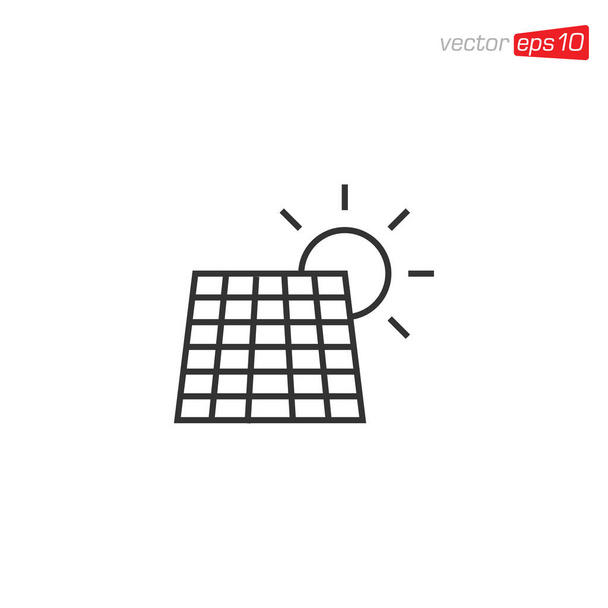Illustrazione del logo dell'icona a celle solari - Vettoriali, immagini