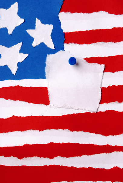 American Flag as Paper Background with Copyspace - Photo, Image