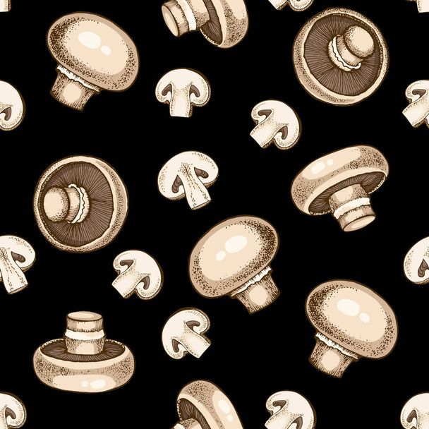 pattern mushrooms champignons - Фото, изображение
