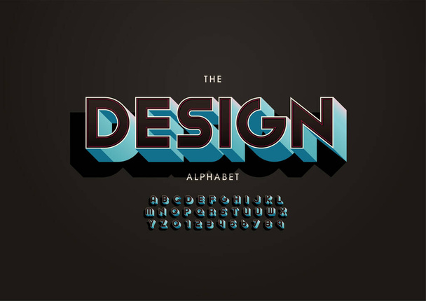 Стилізований алфавіт дизайну, шрифт, векторні ілюстрації
          - Вектор, зображення