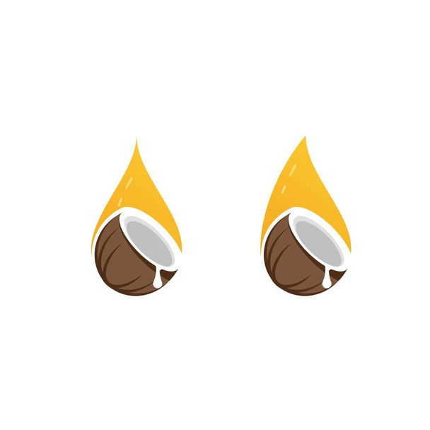 coconut logo Vector icon design illustration Template - Vektor, obrázek