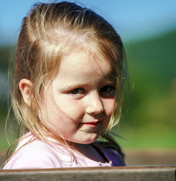 Cute little girl portrait, sunny day - Foto, immagini