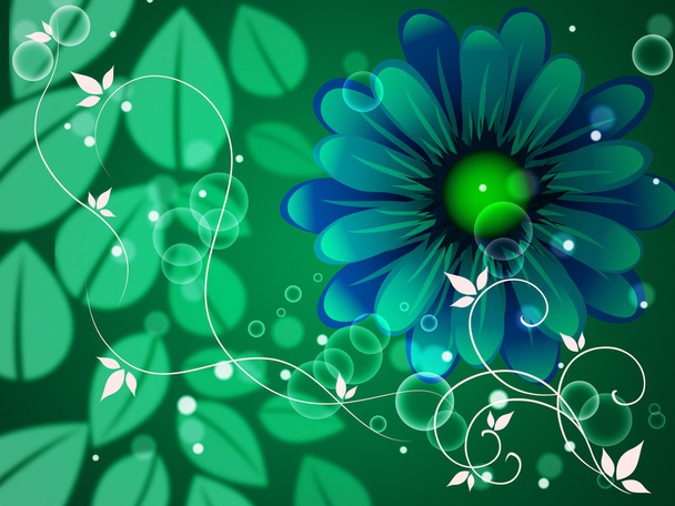 Leaves Background Means Petals Blooming And Floral - Foto, immagini