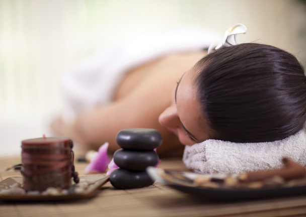 woman relaxing in spa center - Photo, Image