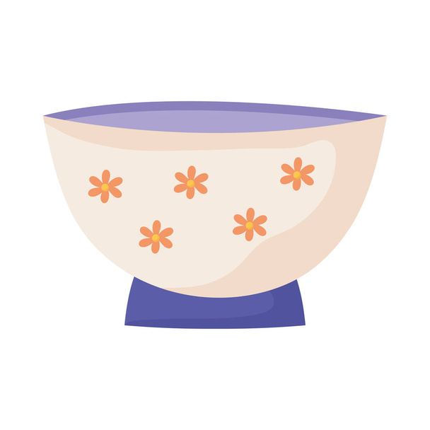 ceramic bowl icon - Vector, Image