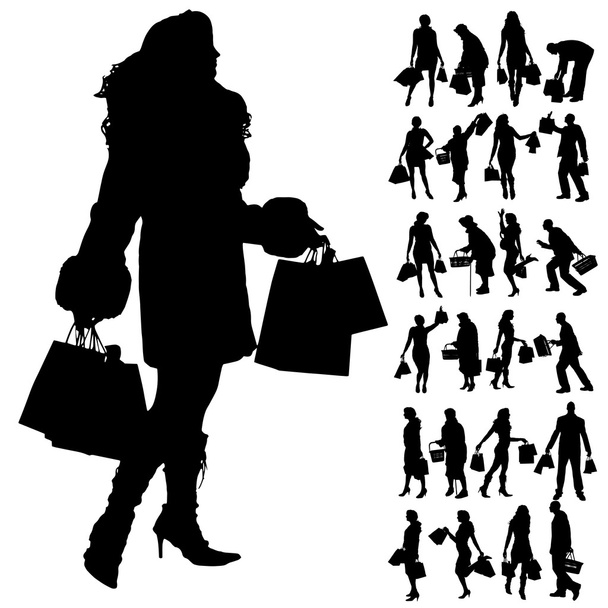 Vector silhouette of people. - Vector, Image
