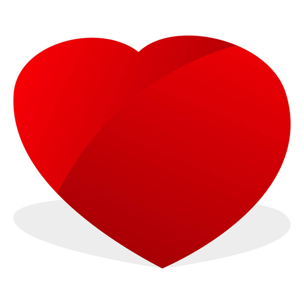 3d heart shape heart icon  stock vector illustration, clip-art graphics. - Vektör, Görsel