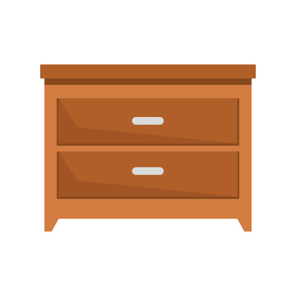 wooden drawer icon - Vector, Image
