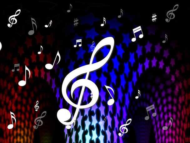 Background Notes Shows Music Sheet And Abstract - Foto, Imagen
