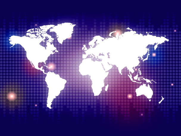 Küreselleşme zemin ve küre mavi dünya gösterir - Fotoğraf, Görsel