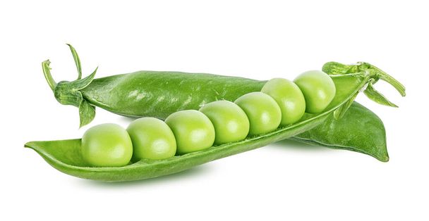 Groszek zielony izolowany na białym tle - Zdjęcie, obraz