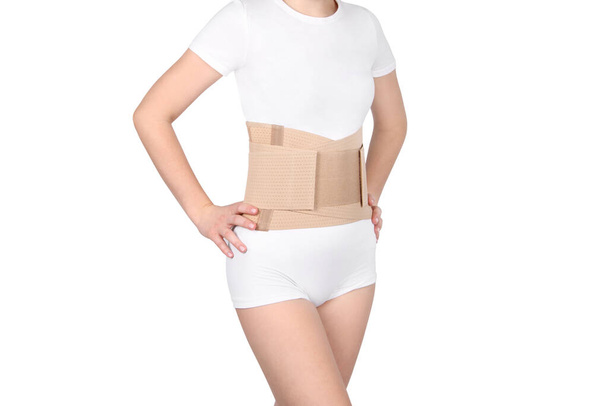 Orthopedic lumbar support products. Lumbar Support Belts. Posture Corrector For Back Clavicle Spine. Lumbar Waist Support Belt Strong Lower Back Brace Support. Pregnant and Postnatal Lumbar brace - Foto, imagen