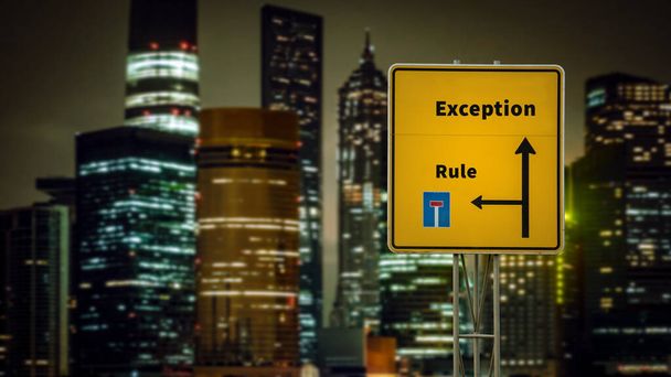 Улица подписать путь к исключению против правила
 - Фото, изображение