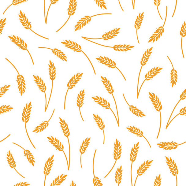 Tarwe, gerst, rijstpatroon voor granen - Vector, afbeelding