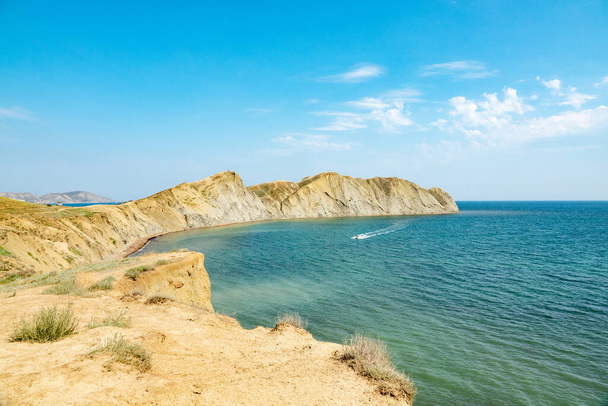 Crimea peninsula. Koktebel. Cape Hameleon. Coastline of the Black sea - Photo, Image