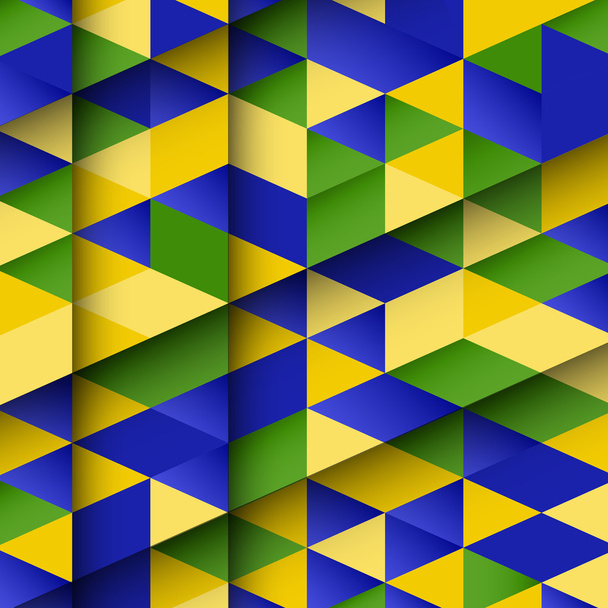 Abstract design using Brazil flag colours - Vector, Image