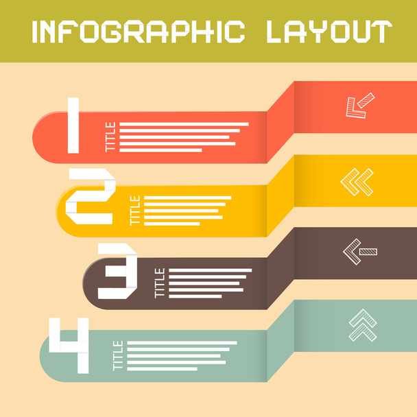 Diseño de infografías de papel vectorial - Plantilla
 - Vector, imagen