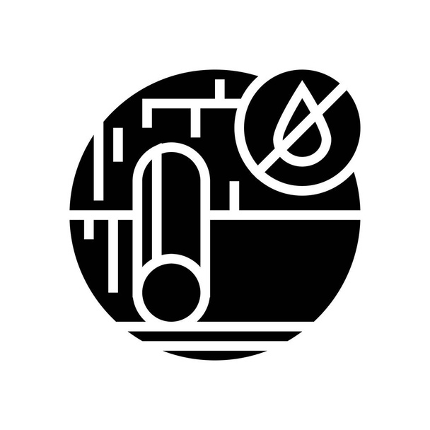 illustration vectorielle d'icône de glyphe de sous-couche de toit - Vecteur, image