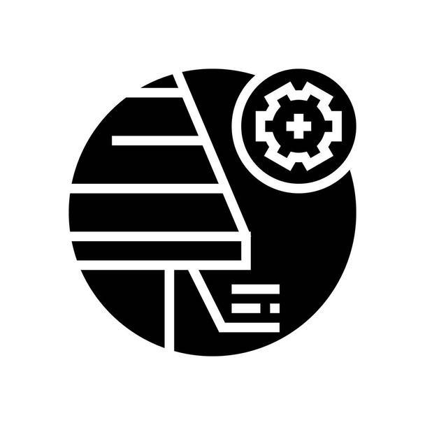 soffit střešní glyf ikona vektorová ilustrace - Vektor, obrázek