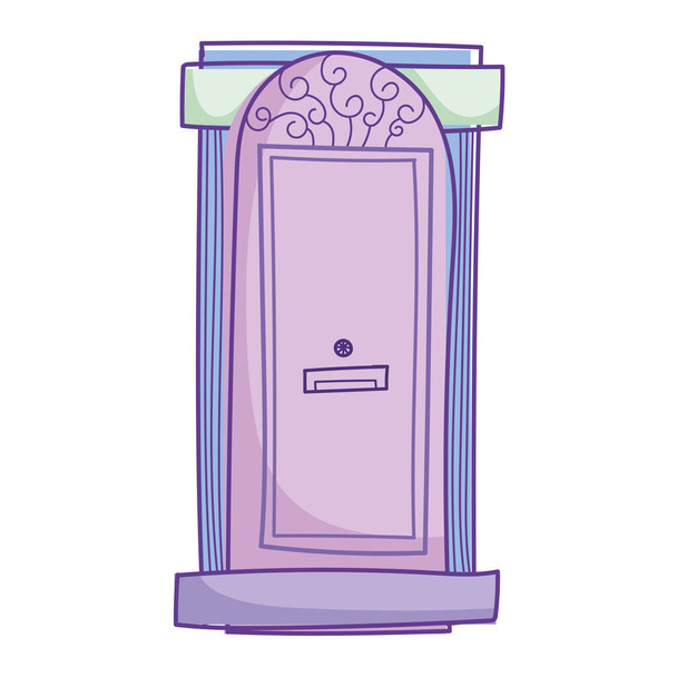 Мультфильм о парадной двери - Вектор,изображение