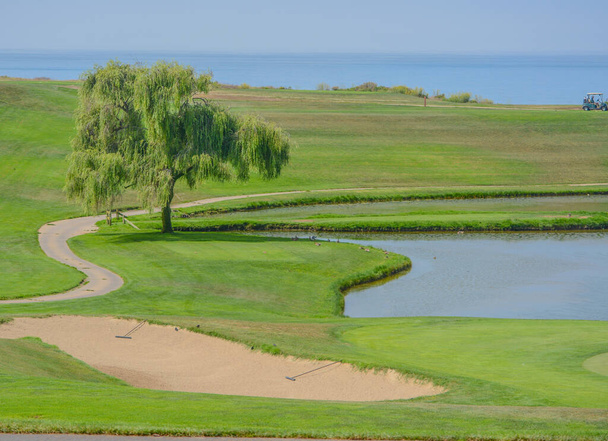 A beautiful view of a Golf Course in Goleta, Santa Barbara County, California - Photo, Image