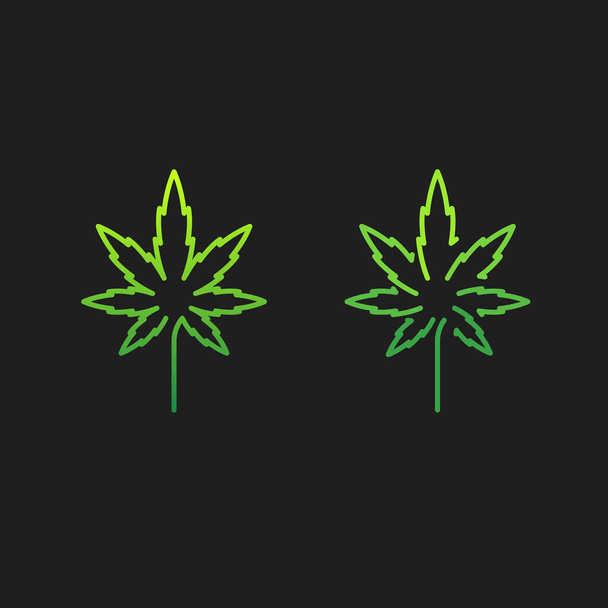 大麻マリファナ葉のロゴベクトルデザイン - ベクター画像