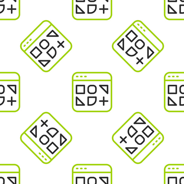 Lijn Verschillende bestanden pictogram geïsoleerd naadloos patroon op witte achtergrond. Vector - Vector, afbeelding