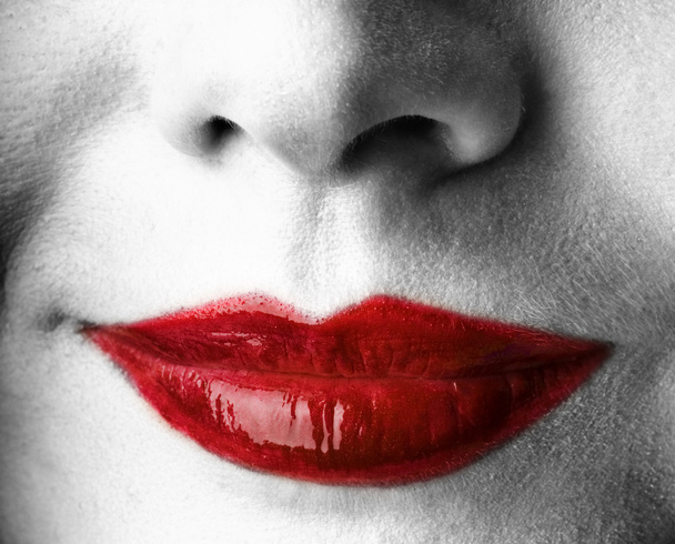 Красные губы - Фото, изображение
