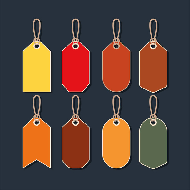 eight sale tags - Vector, Image