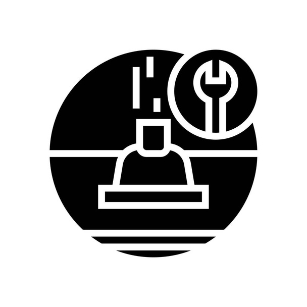 illustration vectorielle d'icône de glyphe de ventilation de toit - Vecteur, image