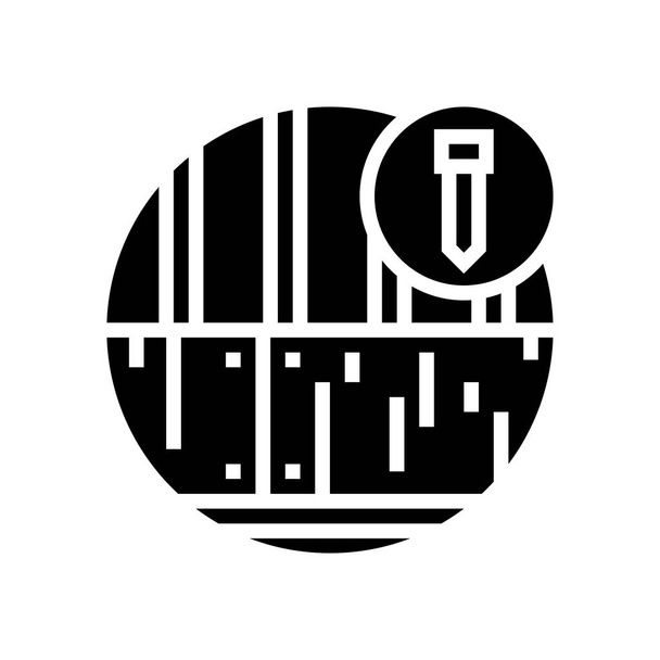 Vektorová ilustrace ikony střešního glyfu - Vektor, obrázek