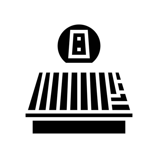 Ikona ikony kovového střešního glyfu - Vektor, obrázek