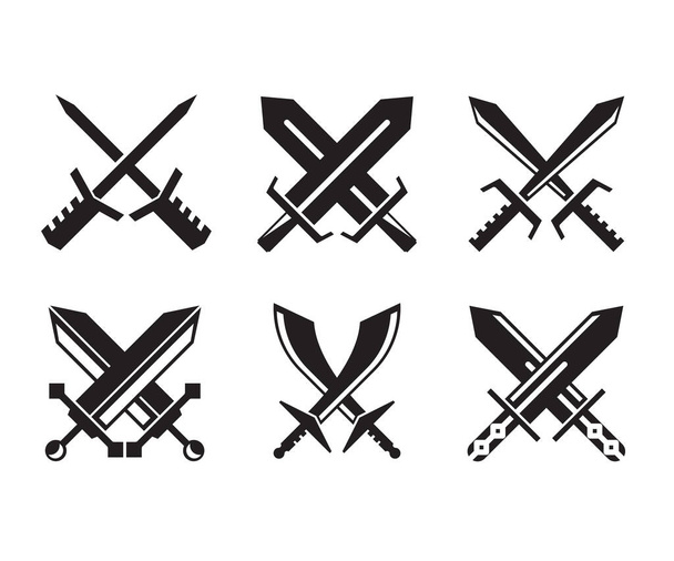 ristissä miekat symboli vektori kuva - Vektori, kuva
