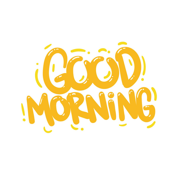 good morning day happy quote text typography design graphic vector illustration - Vektor, obrázek