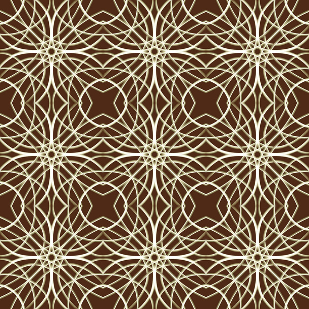 Naadloze abstracte geometrische bloemenoppervlak patroon in gouden kleur met symmetrische vorm herhalen horizontaal en verticaal. Gebruik voor mode-ontwerp, huisdecoratie, wallpapers en cadeaupakketten. - Foto, afbeelding