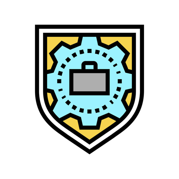illustration vectorielle d'icône de couleur de sécurité et de santé au travail - Vecteur, image